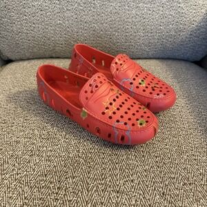 Floafers Prodigy Driver Kids Boys Boat Shoe Silly Scents Cherry Red Size 2